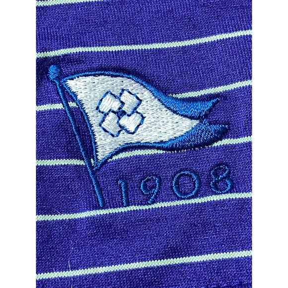 Peter Millar Purple White Polo size Large golf club patch 1908 - Picture 4 of 8